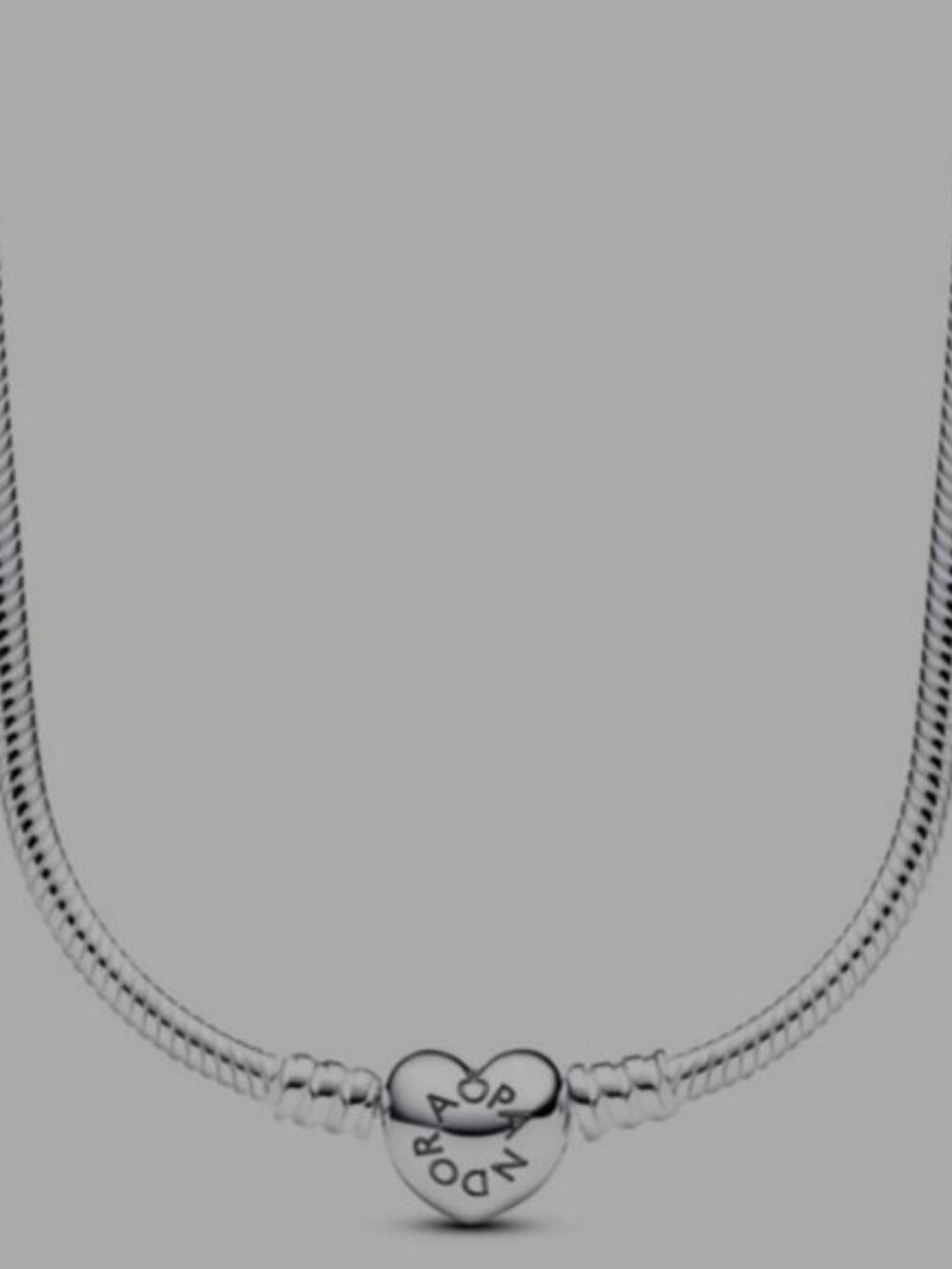 Pandora Moments Heart Clasp Snake Chain Necklace
